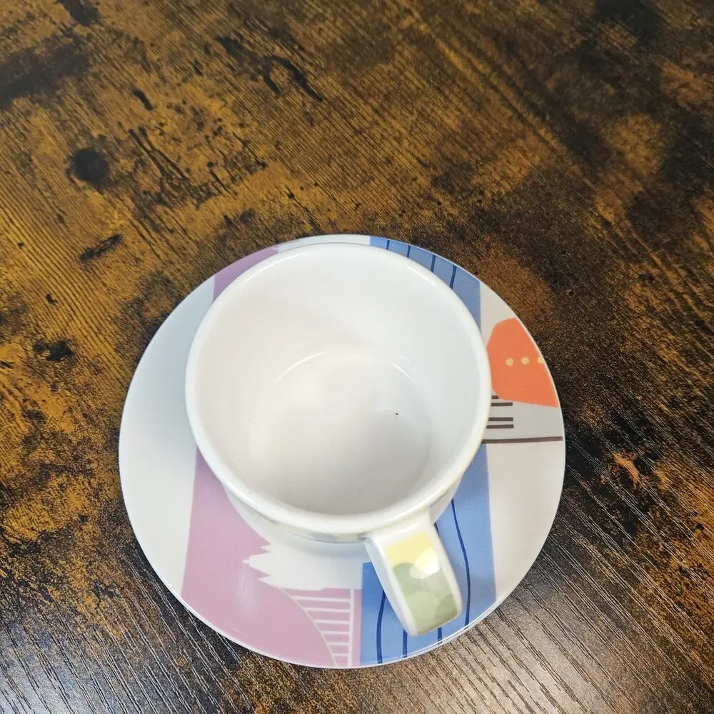 Studio Nova Around The World Paris Espresso Cup Saucer Set TPC42 Porcelain Vtg